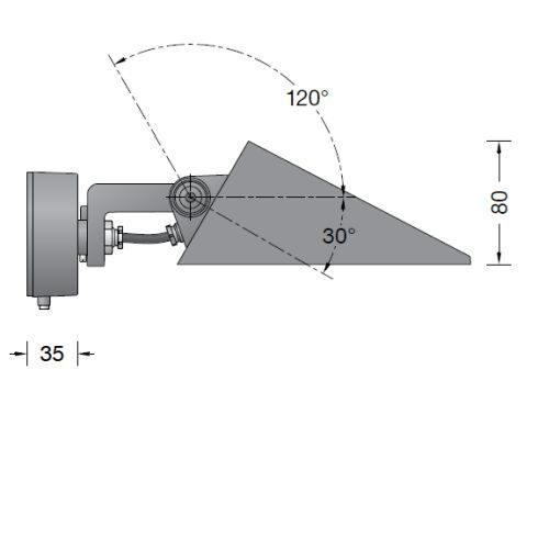 84256K4 LED surface washer with mounting box, graphite