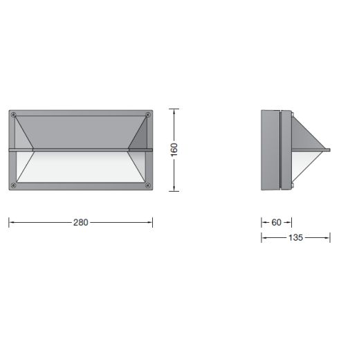 22613K3 Wall luminaire, graphite