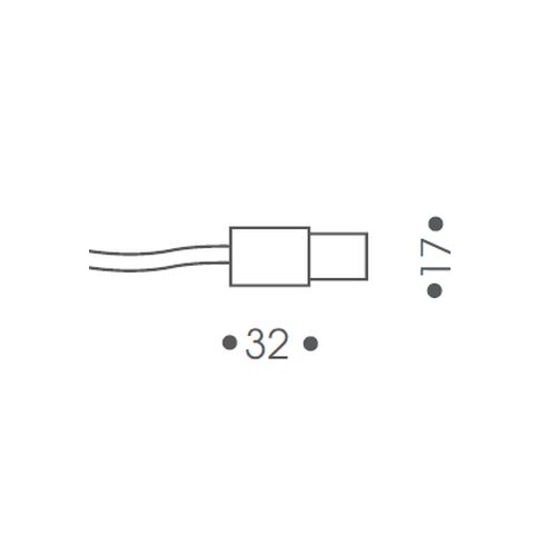 END POWER FEEDER RIGHT white for SMART.TRACK system