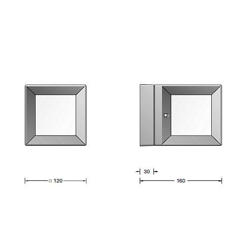 22423 Wall, ceiling and pillar luminaire, graphite