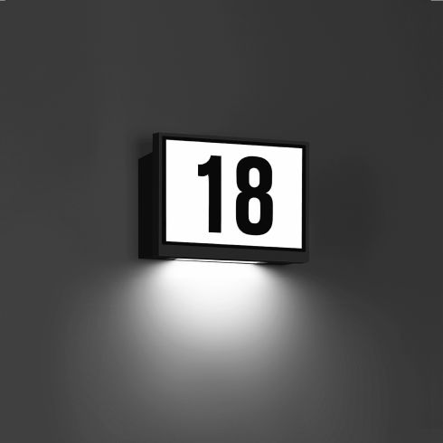24457AK4 House number luminaire, silver