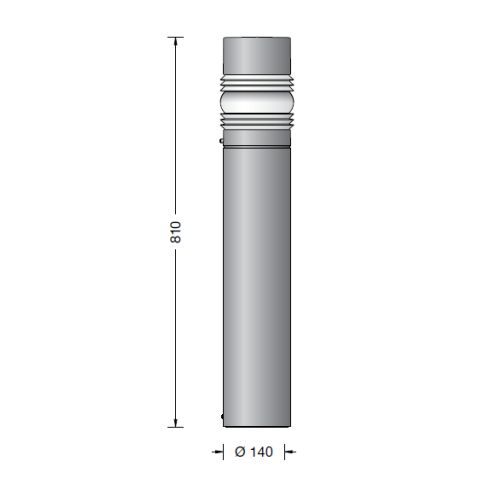 84080BK3 Bollard, bronze