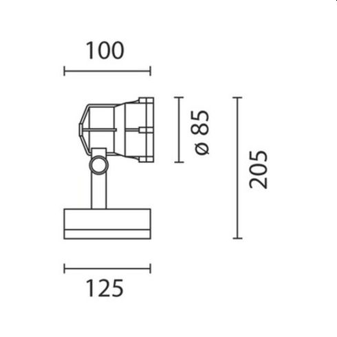 MiniWoody 40° 4000K Floodlight, grey