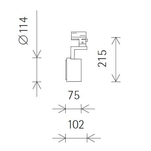 71655.000 PARSCAN black LED spotlight for ERCO 3-circuit system