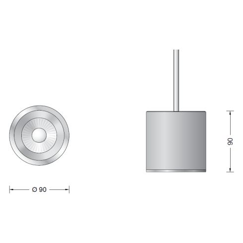 51027.6K3 - STUDIO LINE LED system pendant luminaire, copper