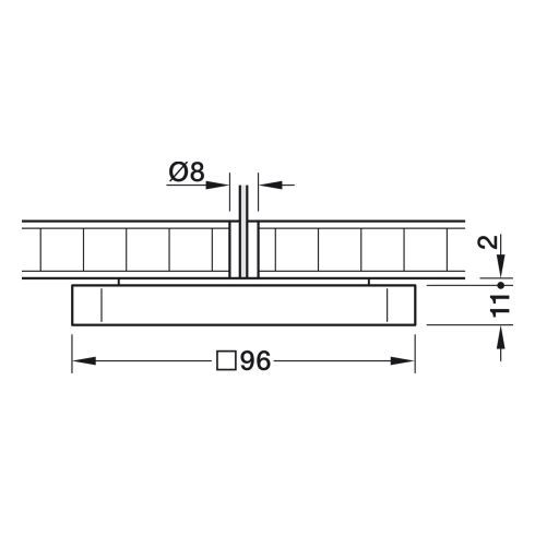 Modul Q 16 ON LED ceiling luminaire 2700K