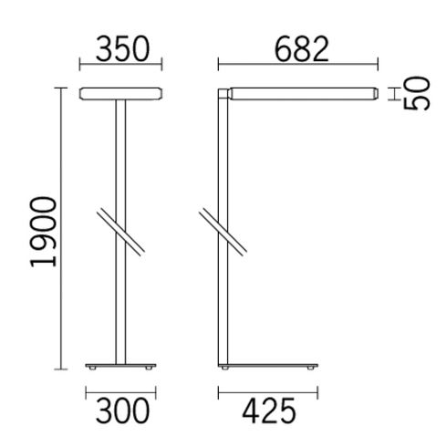 iPlan - Actilume LED floor luminaire, grey