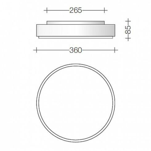 34278.2K3 LED ceiling and wall luminaire, white aluminium