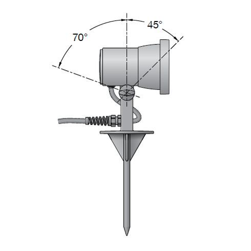 85282K3 LED floodlight with earth spike, graphite