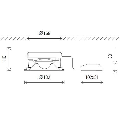 81077.000 SKIM black Downlight