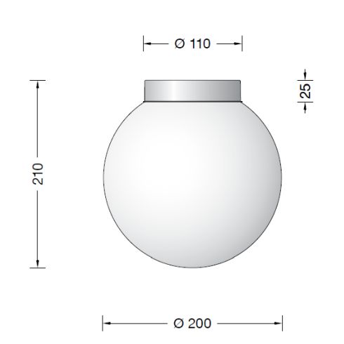 50538K3 LED ceiling and wall luminaire