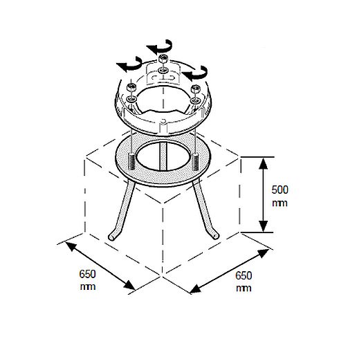 Accessory - fixing plate for iGuzzini bollards