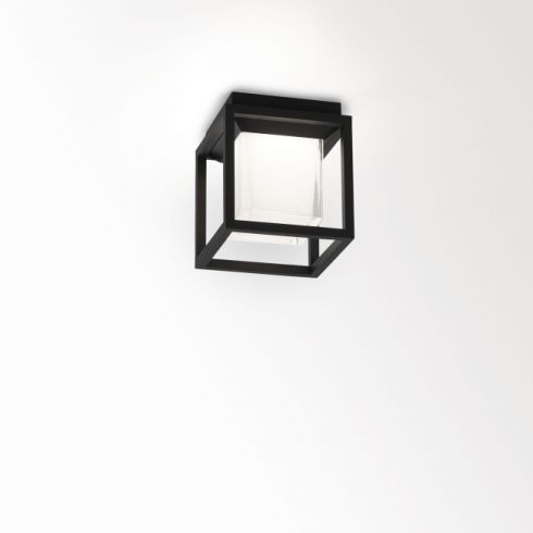 MONTUR S LED wall and ceiling lumnaire, black