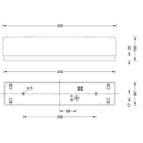 34786K3 Ceiling and wall luminaire