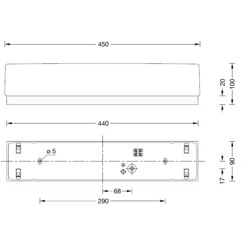 34786K3 Ceiling and wall luminaire