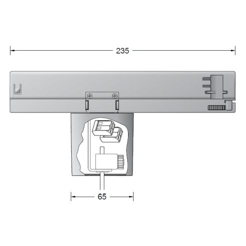 13220 Track adapter velvet white for BEGA system pendant luminaires