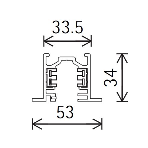 78353.000 FLANGED TRACK 3m white for ERCO track systems