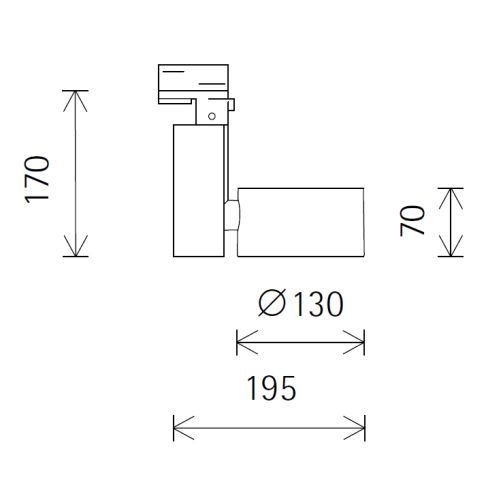 71096.000 OPTEC silver Lens wallwasher for ERCO 3-circuit system