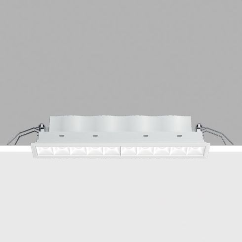 Laser Blade Frame General 3000K - 10 cells Recessed LED ceiling luminaire, white-black