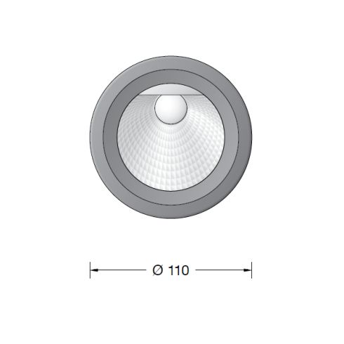 24259K3 Recessed ceiling luminaire · Wallwasher, graphite