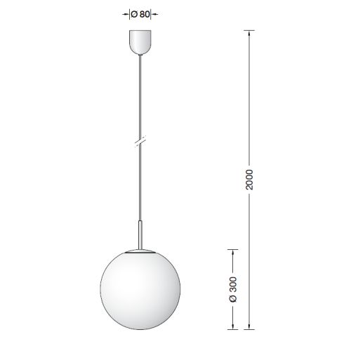 45487.3K3 Pendant luminaire, chrome