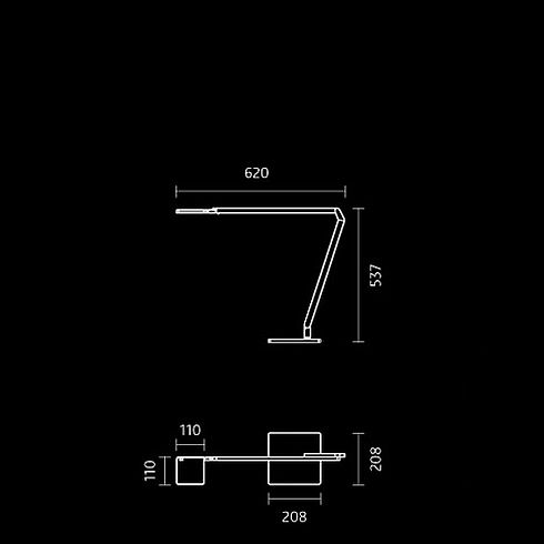 Roxxane Home LED desk luminaire 2700K, silver
