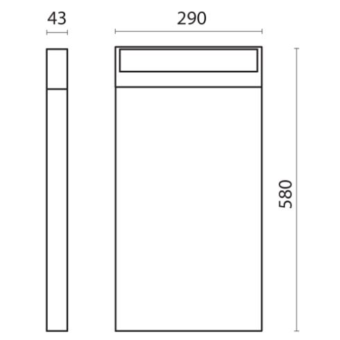 COOL 580 grey LED bollard