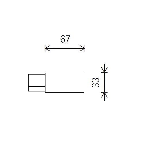 79300.000 LIVE END white for ERCO 3-circuit track system