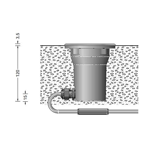 84084K3 LED in-ground luminaire, symmetrical