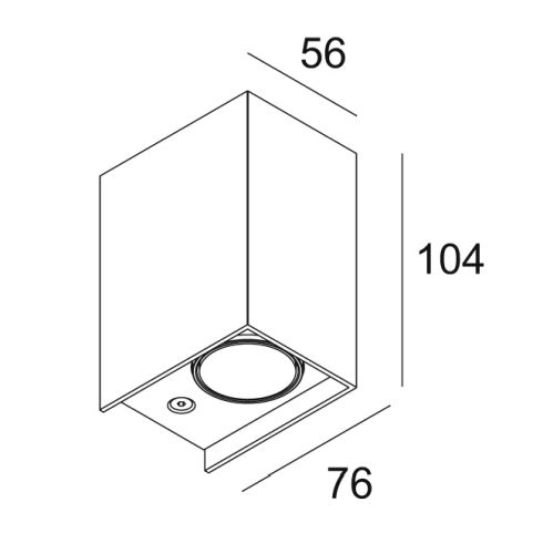 MONO II LED LED wall luminaire, dark grey