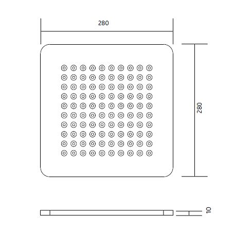 Modul Q 100 LED ceiling luminaire 3000K