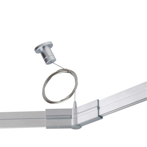 ADJUSTABLE COUPLER + ROPE conducting silver matt for CHECK-IN system TYPE B