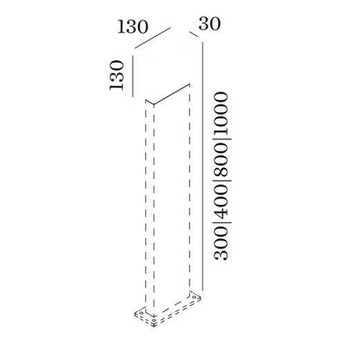 BASE 300 DARK antracite grey Accessory for Bollards