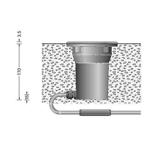 84085K3 LED in-ground luminaire, symmetrical