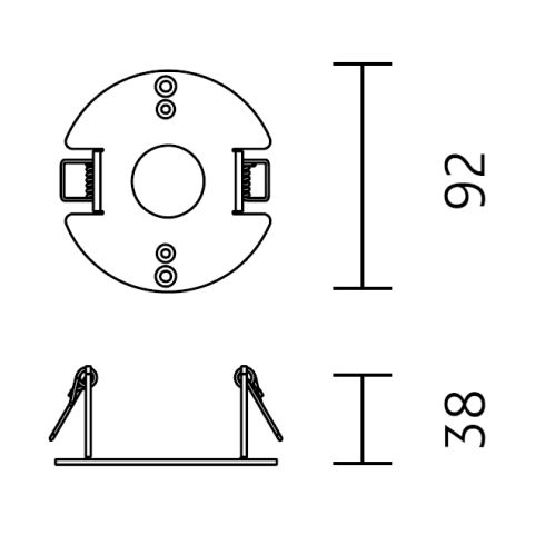 Mounting ring for cavity mounting Accessory for Nimbus LED luminaires