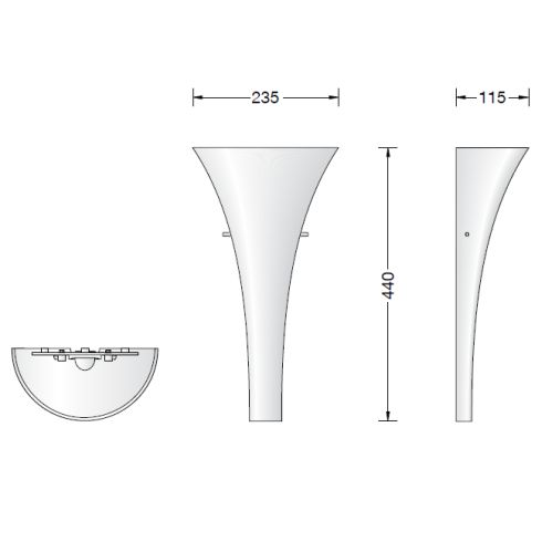 50132K3 LED wall luminaire