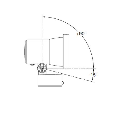 85006K3 LED floodlight with mounting box, graphite