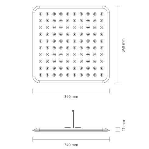Modul Q 340 Project LED ceiling luminaire 4000K