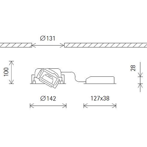 82115.000 GIMBAL Recessed spotlight