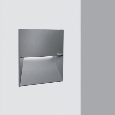 Walky Square 180 Recessed wall luminaire, grey