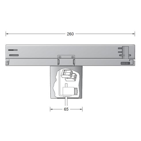 13215 Track adapter velvet black for BEGA system pendant luminaires