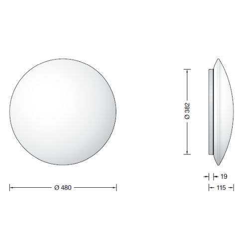 50466K3 - PRIMA LED ceiling and wall luminaire