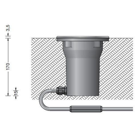 84087K3 LED in-ground luminaire, asymmetrical