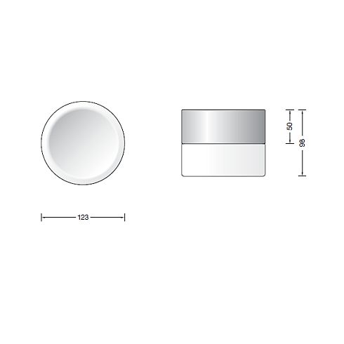 23966.2K3 LED ceiling luminaire, stainless steel