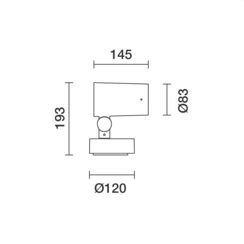 Palco InOut Ø83 8° 4000K Floodlight, grey