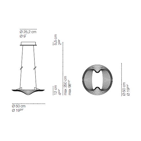 Sestessa cabrio LED Pendant luminaire, white