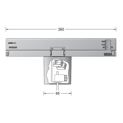 13356 Track adapter velvet white for BEGA system pendant luminaires