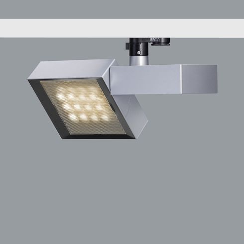 72970.000 OPTON silver LED floodlight for ERCO 3-circuit track system