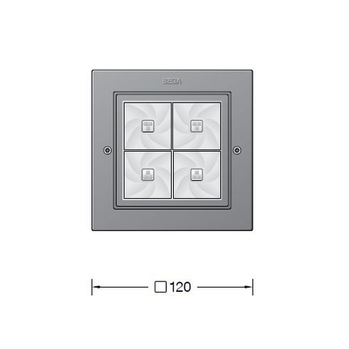 24804K3 Recessed LED ceiling downlight, silver