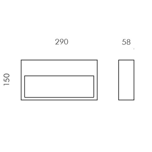 CONCRETE 310 one-side LED wall luminaire